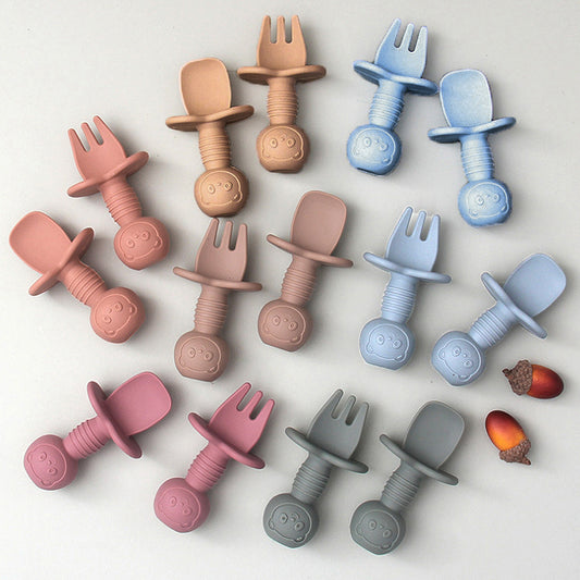 Mini Silicone Fork and Spoon Set