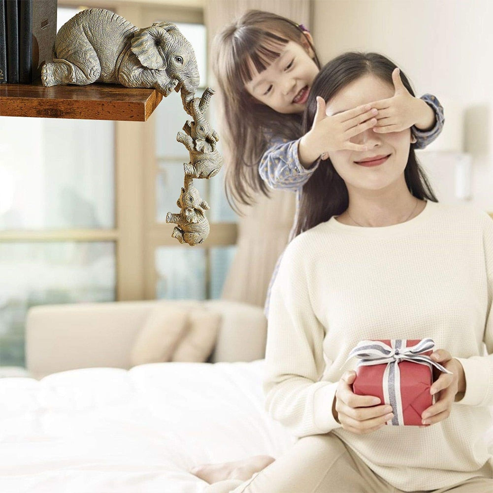 Hanging Elephant Craft Statues 3 Piece