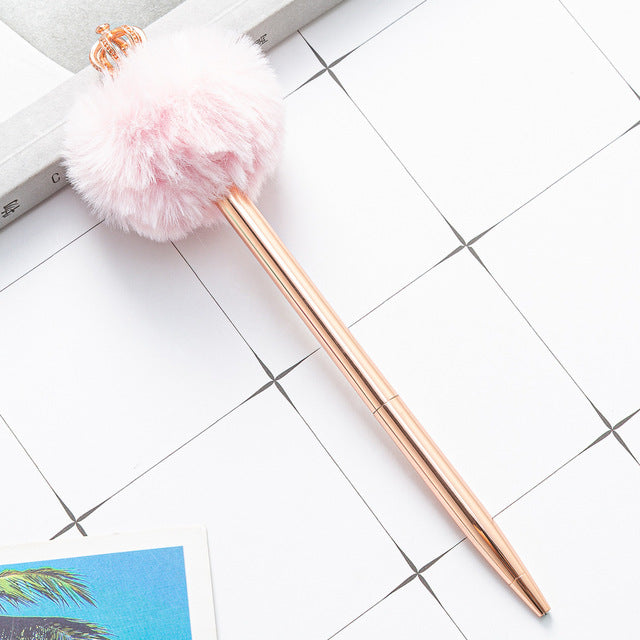 Pen Fluffy Puff Ball