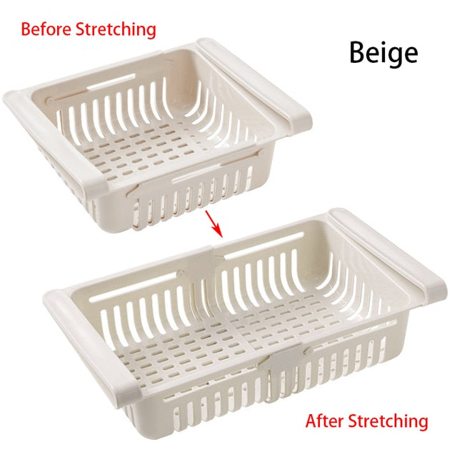 Refrigerator Retractable Storage Box Organizer