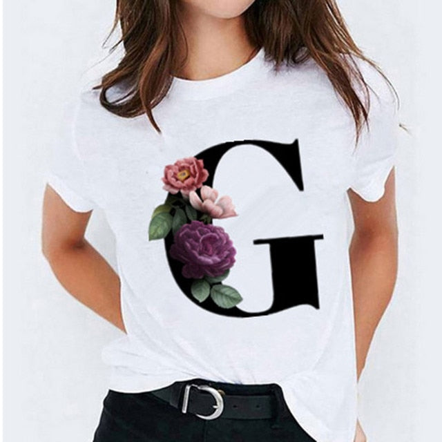 Letter Printed Women's T-shirts
