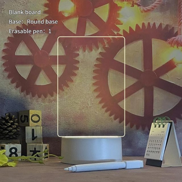 LED Note Board Light With Pen USB Message Board Night Light