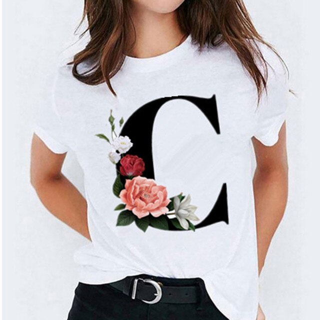 Letter Printed Women's T-shirts