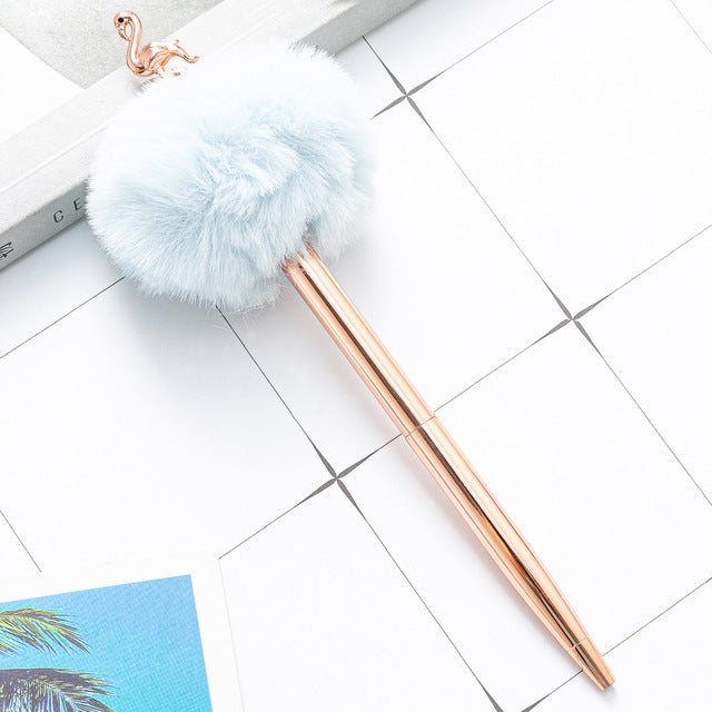 Pen Fluffy Puff Ball