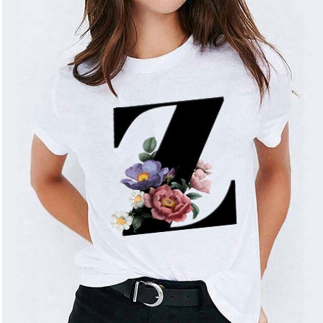 Letter Printed Women's T-shirts