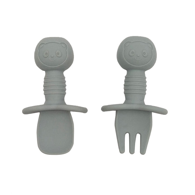 Mini Silicone Fork and Spoon Set