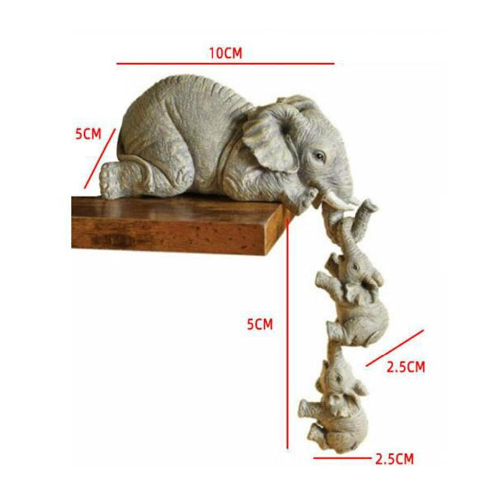 Hanging Elephant Craft Statues 3 Piece