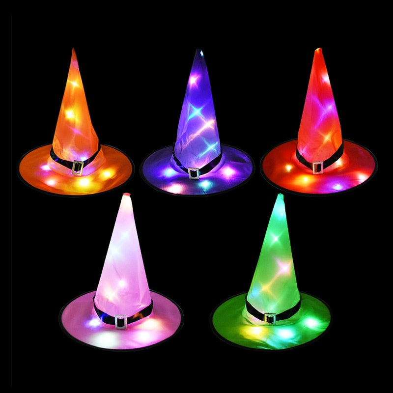 Halloween Witch Hat with LED Light
