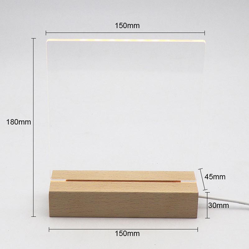 LED Note Board Light With Pen USB Message Board Night Light