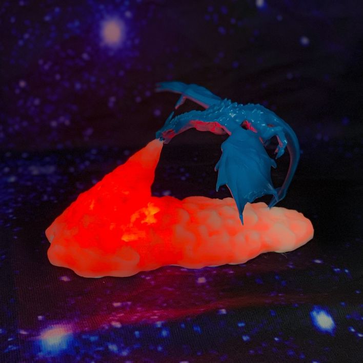 LED Printed Dragon 3D Night Lamp