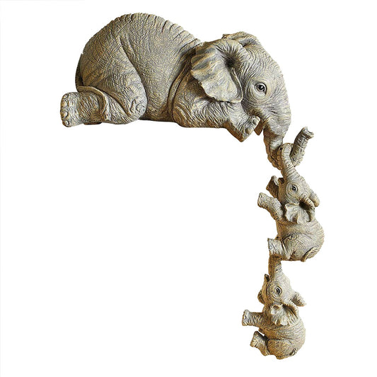 Hanging Elephant Craft Statues 3 Piece