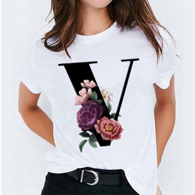 Letter Printed Women's T-shirts