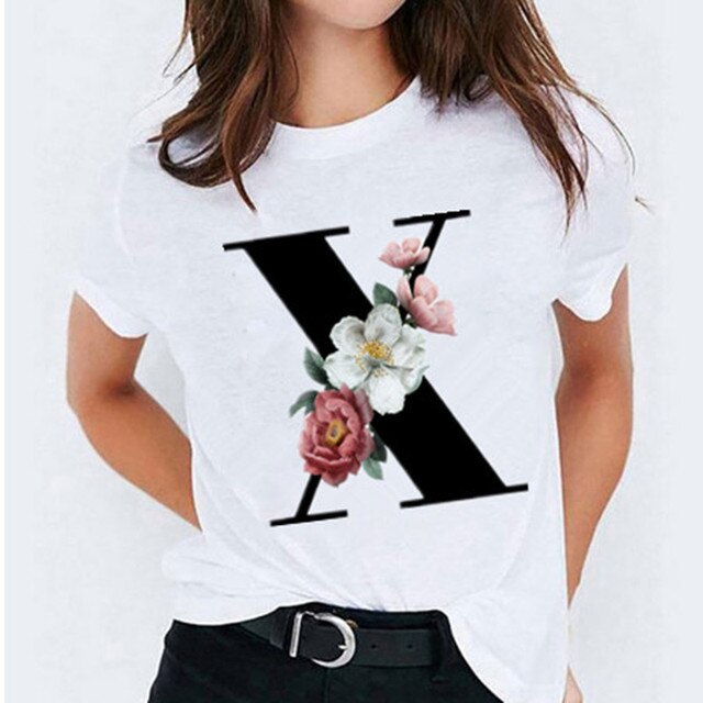 Letter Printed Women's T-shirts