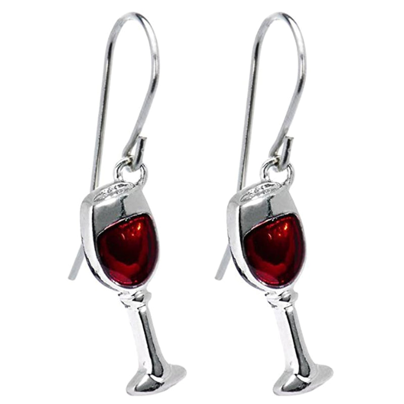 Red Wine Goblets Earrings