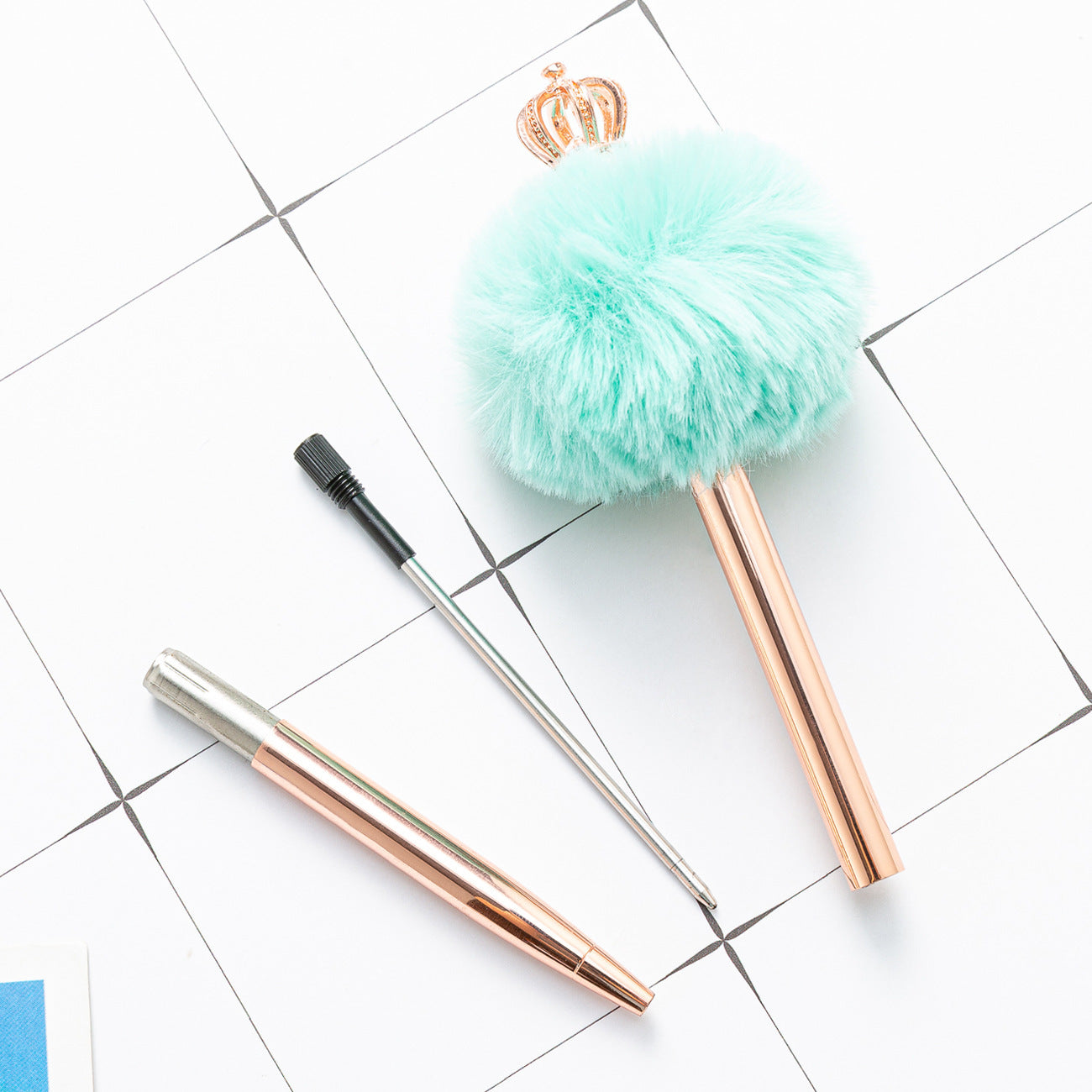 Pen Fluffy Puff Ball