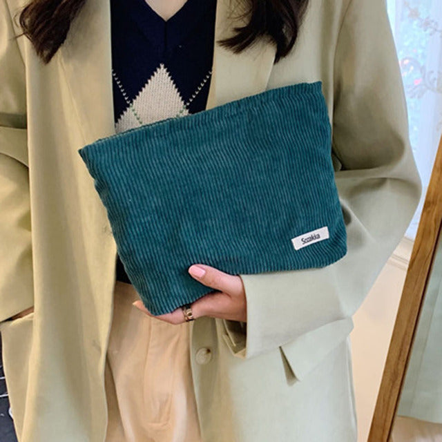 Travel Cosmetic Bag Corduroy