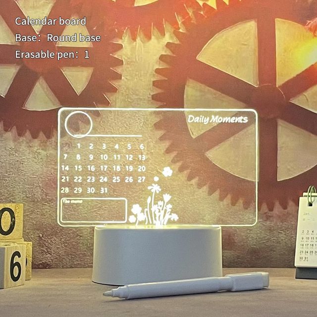 LED Note Board Light With Pen USB Message Board Night Light