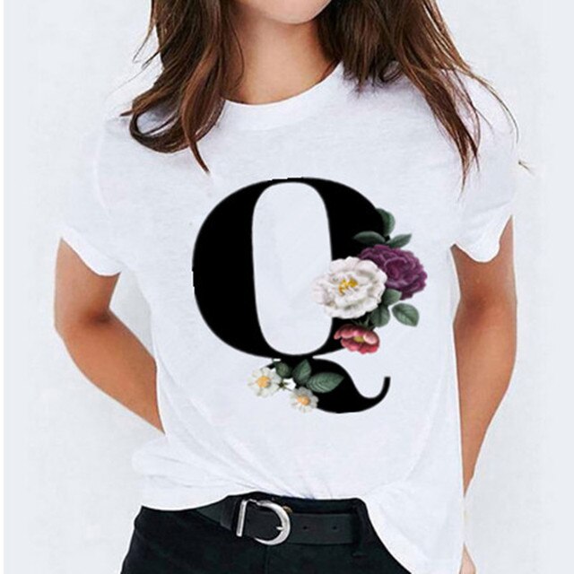Letter Printed Women's T-shirts