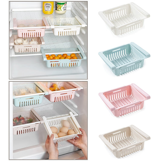 Refrigerator Retractable Storage Box Organizer