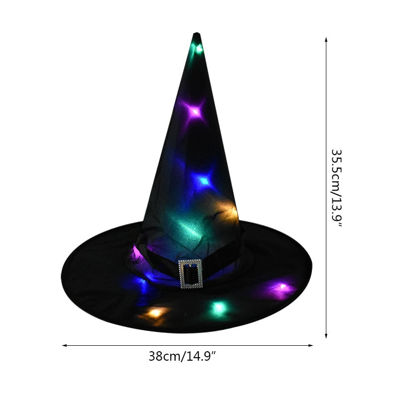 Halloween Witch Hat with LED Light