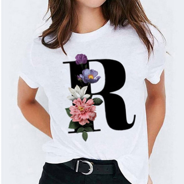 Letter Printed Women's T-shirts