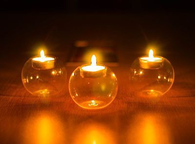 Round Candle Glass Tea Light Holder